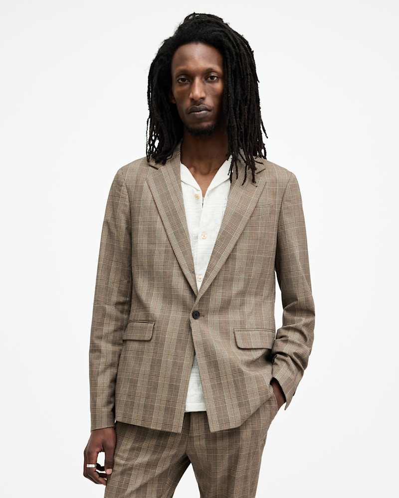 Maffrett Checked Skinny Fit Blazer
