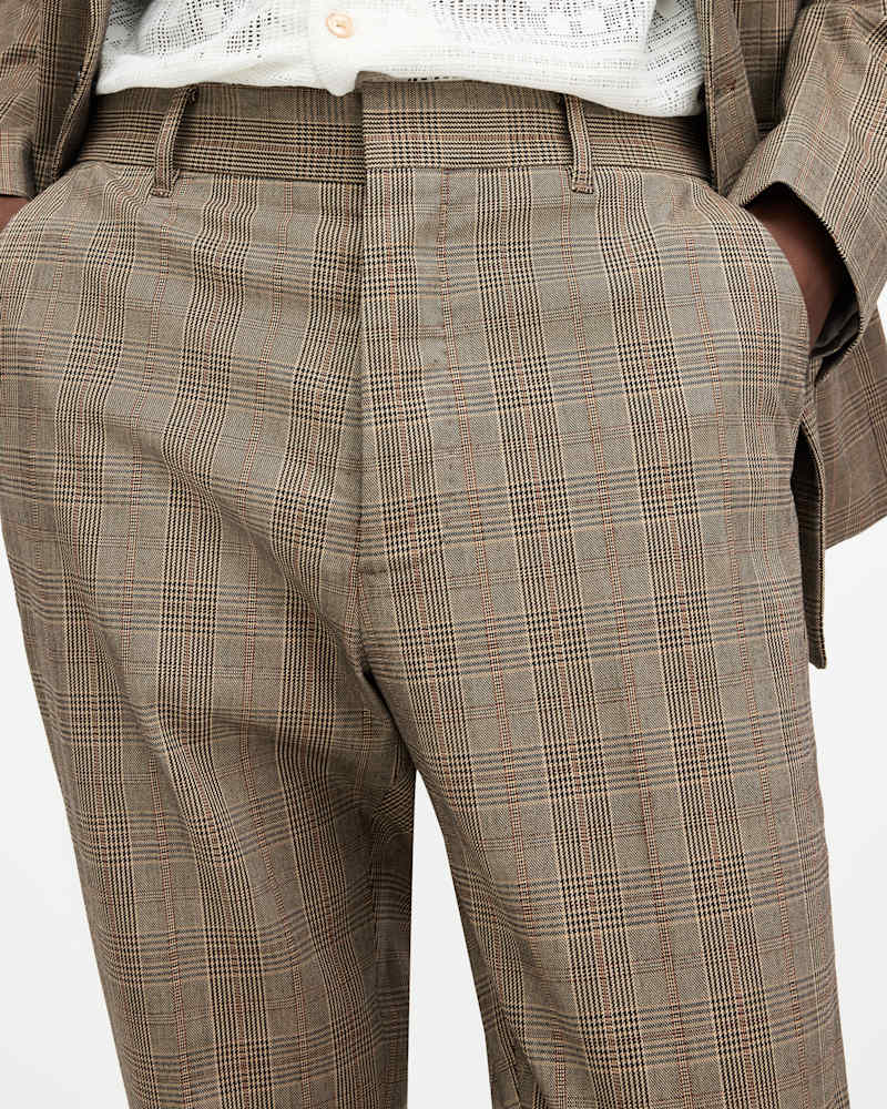 Maffrett Checked Skinny Fit Trousers