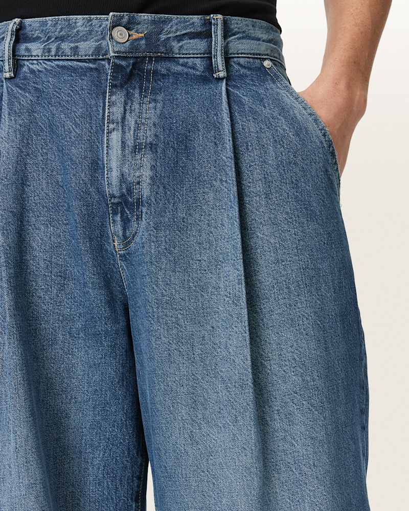 Daze Pleated Wide Leg Jeans