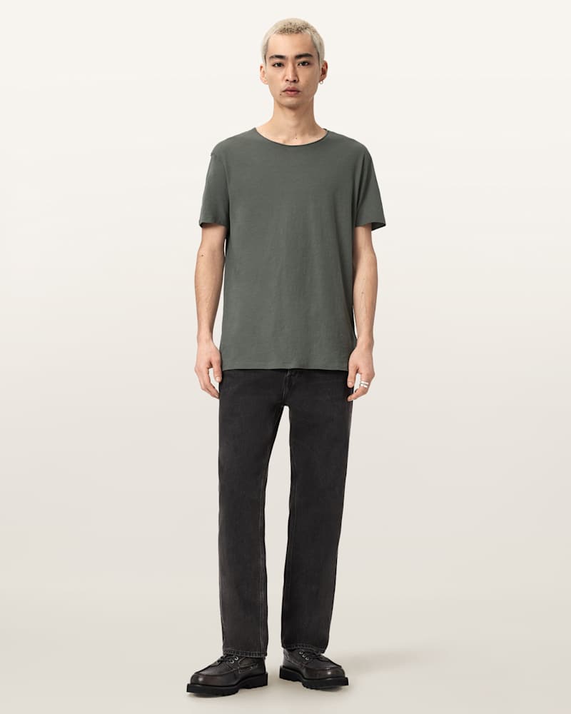 Figure Crew Neck Raw Edge T-Shirt