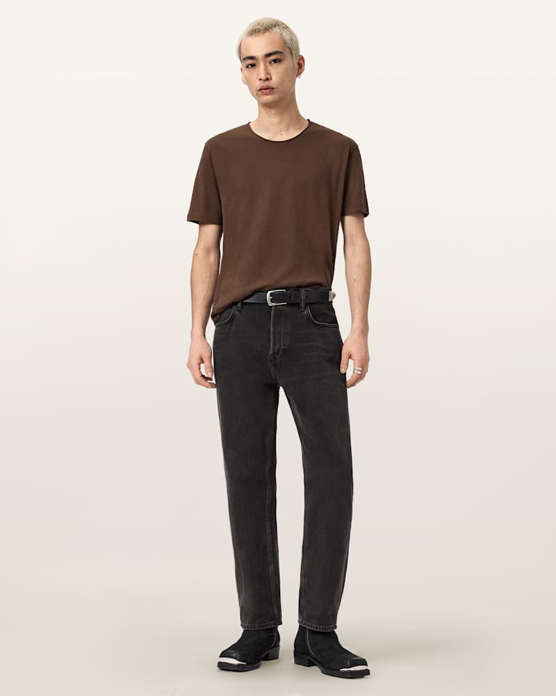 Figure Crew Neck Raw Edge T-Shirt