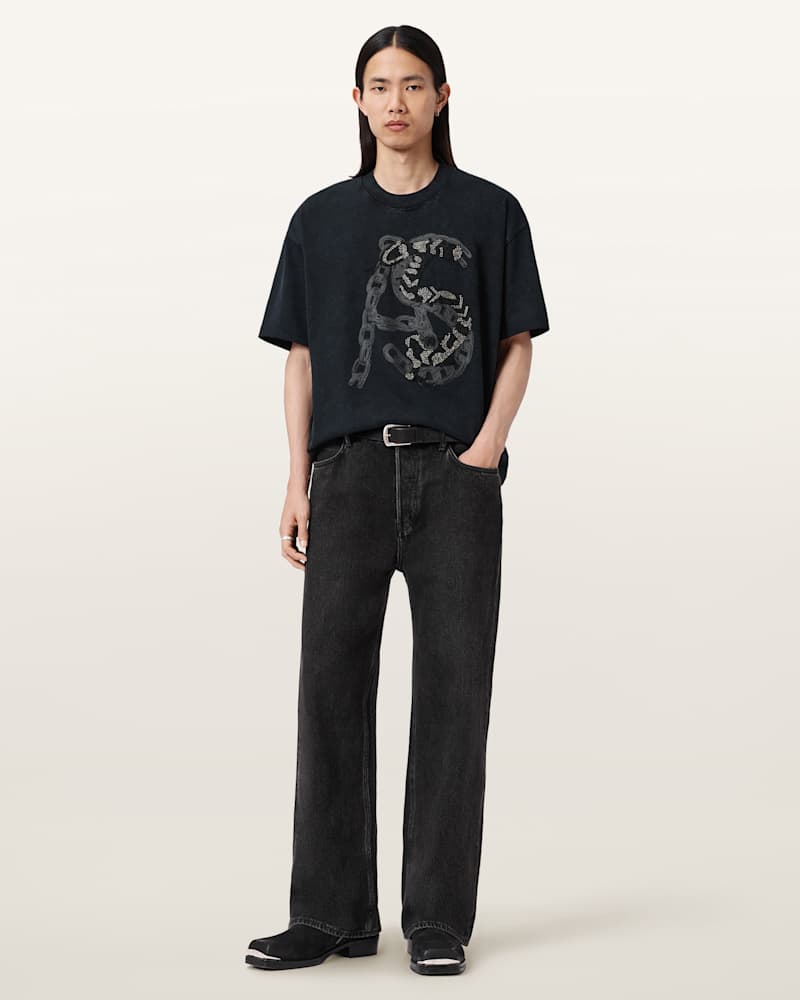 Scale Cropped Graphic T-Shirt
