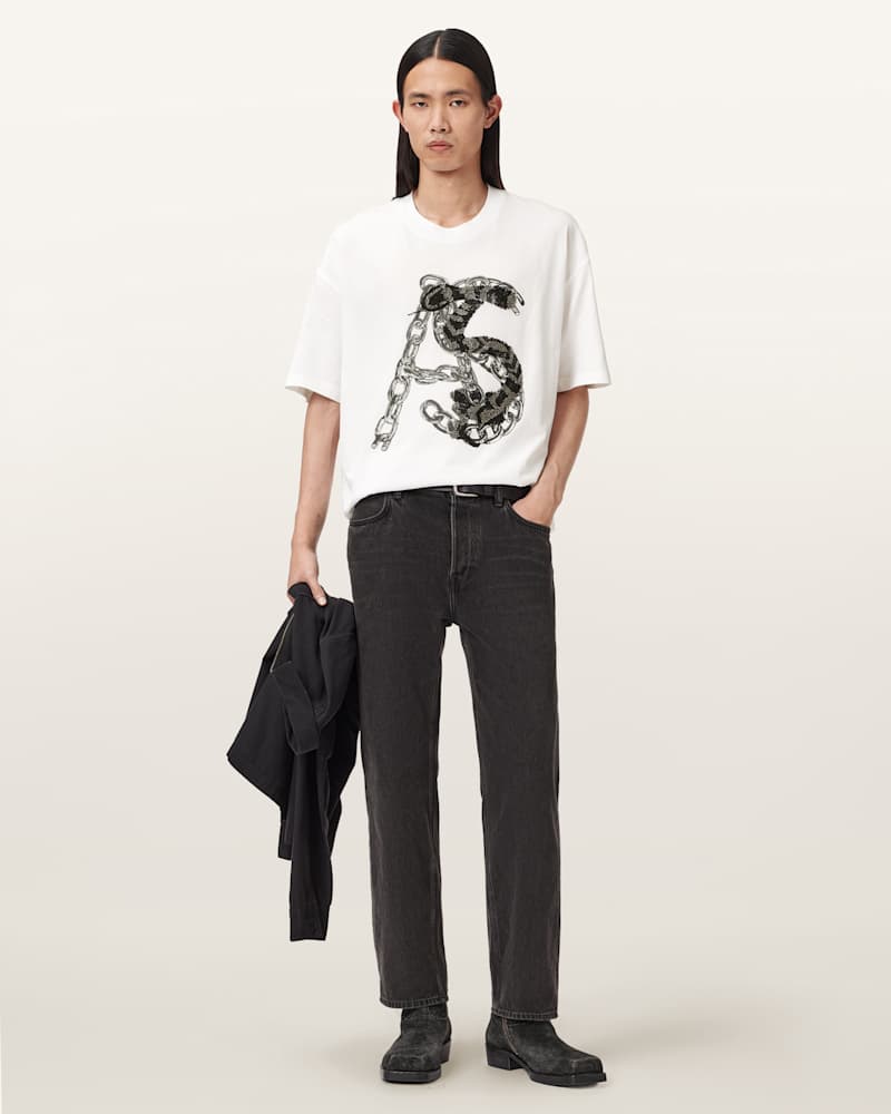 Scale Cropped Graphic T-Shirt