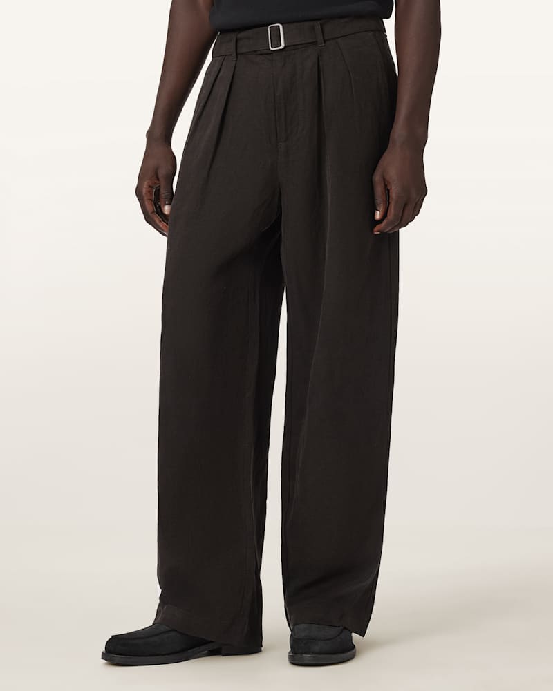 Marko Relaxed Fit Linen Blend Trousers