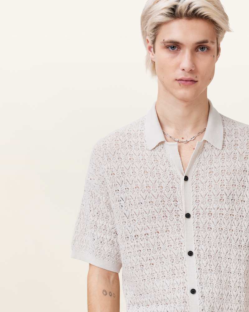 Loire Short Sleeve Open Knit Cardigan