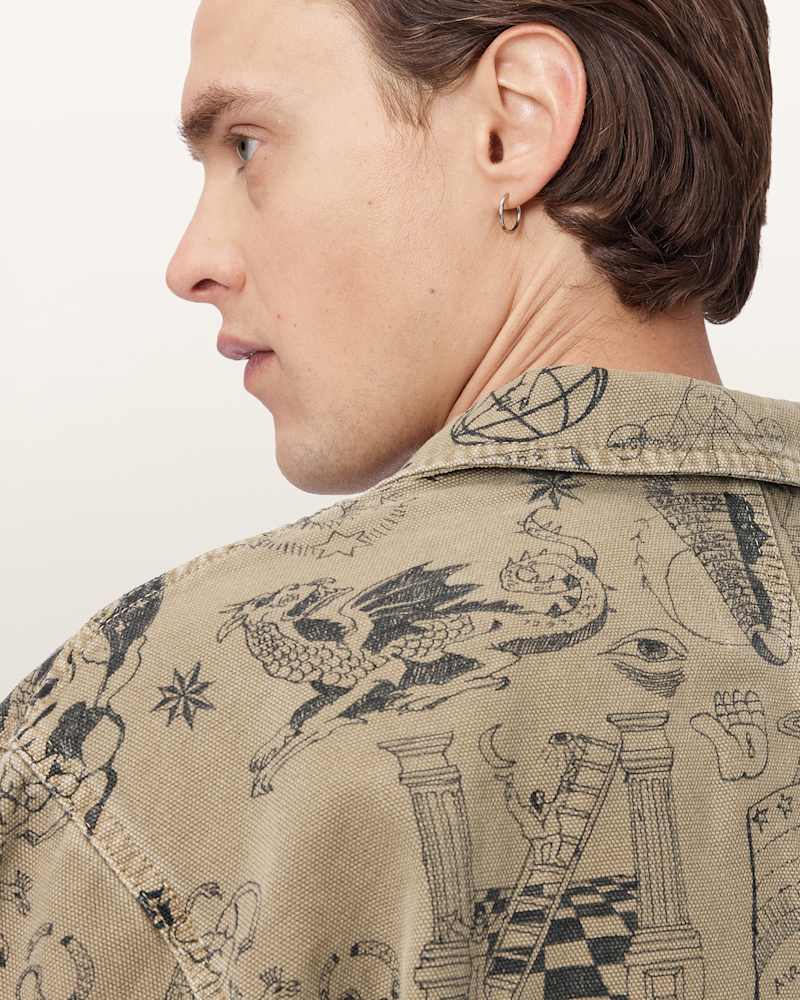 Sherb Printed Canvas Shacket