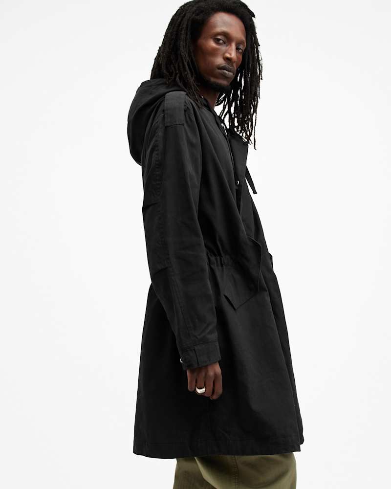 Birdman Hooded Oversized Parka Coat