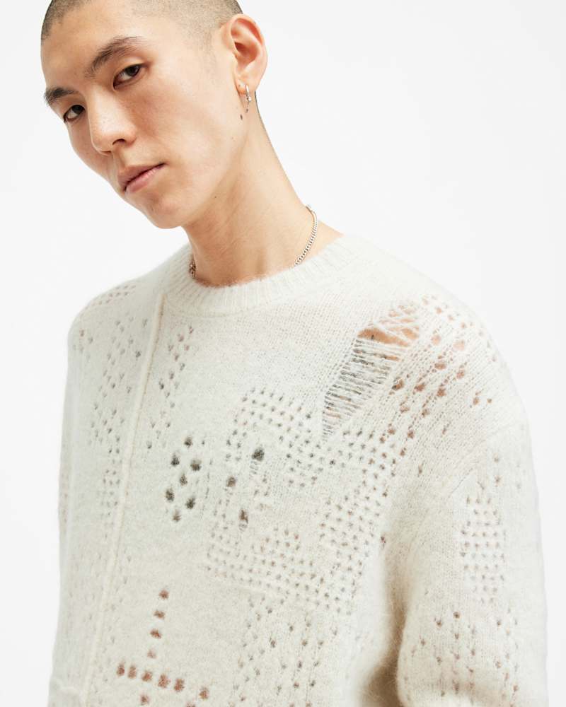 Hadwin Distressed Crew Neck Jumper