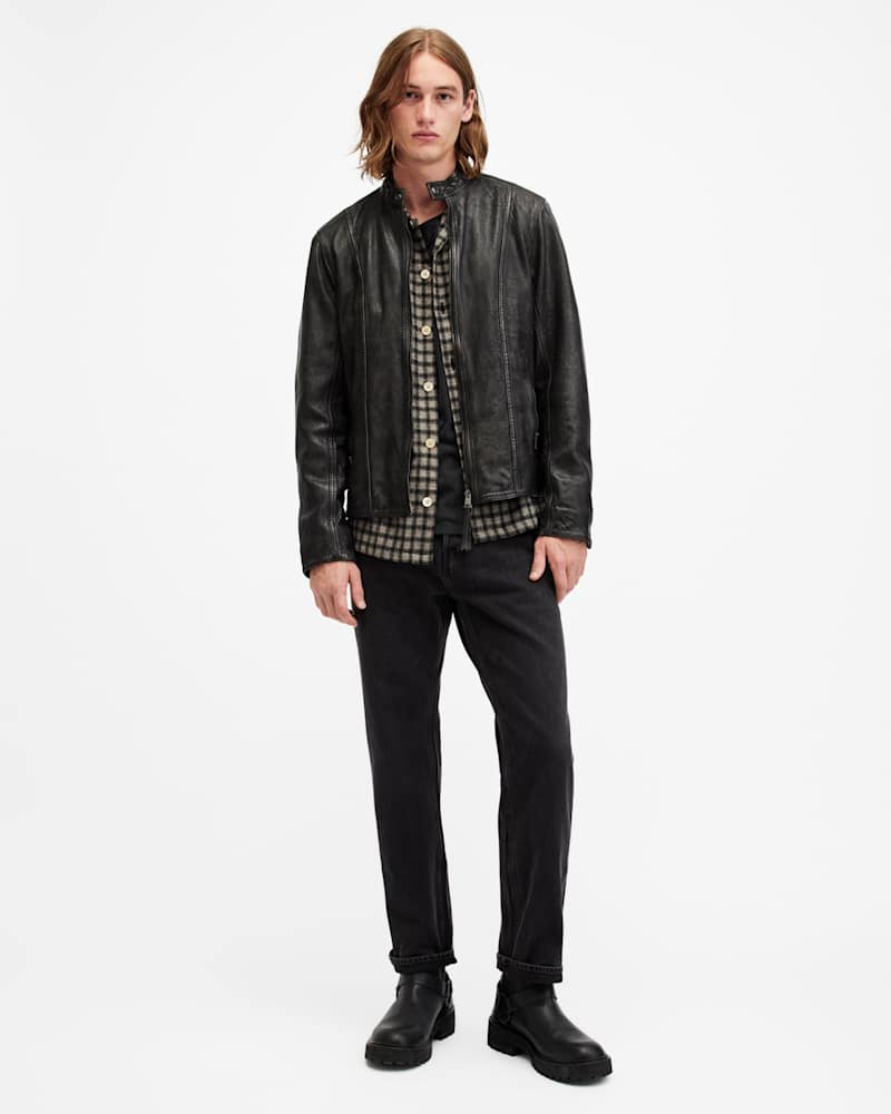 Murphy Tab Collar Leather Jacket