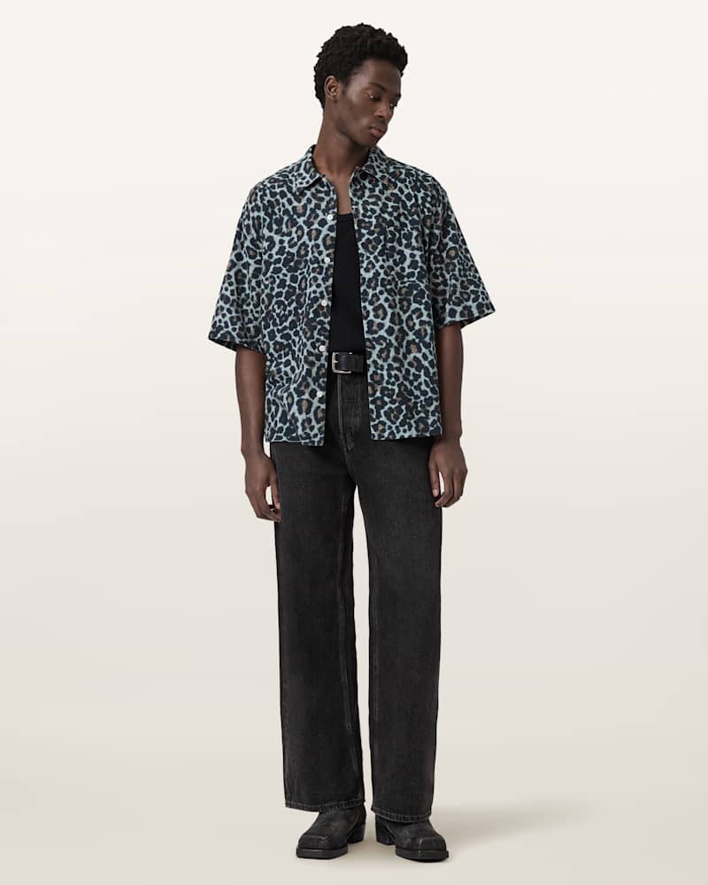 Silesia Oversized Leopard Print Shirt