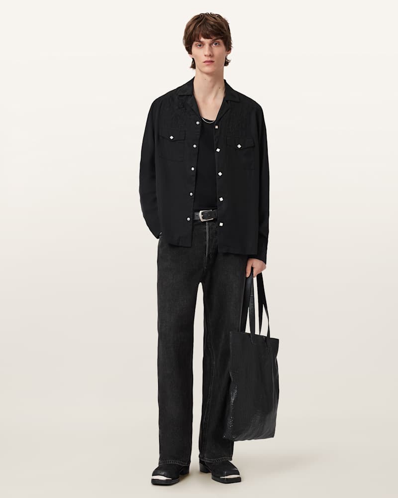 Akan Long Sleeve Embroidered Shirt