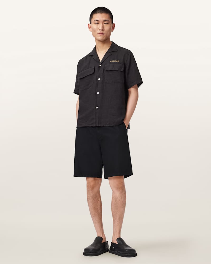 Corbett Relaxed Fit Linen Blend Shorts