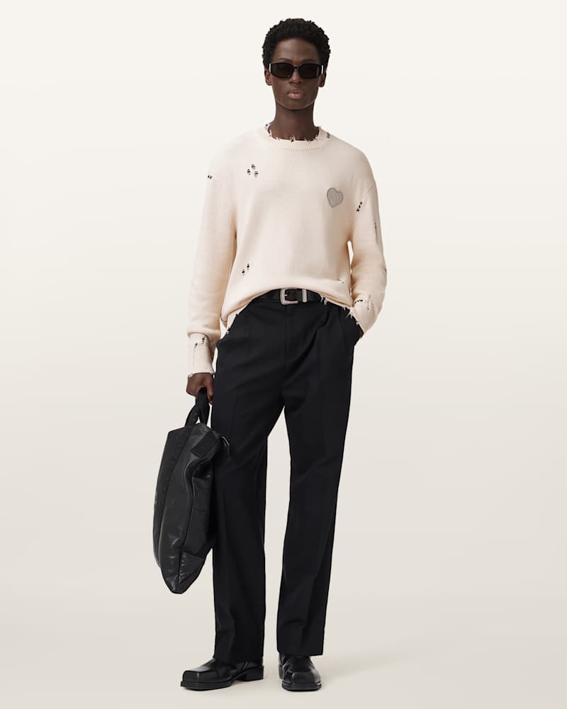 Theo Distressed Embroidered Jumper