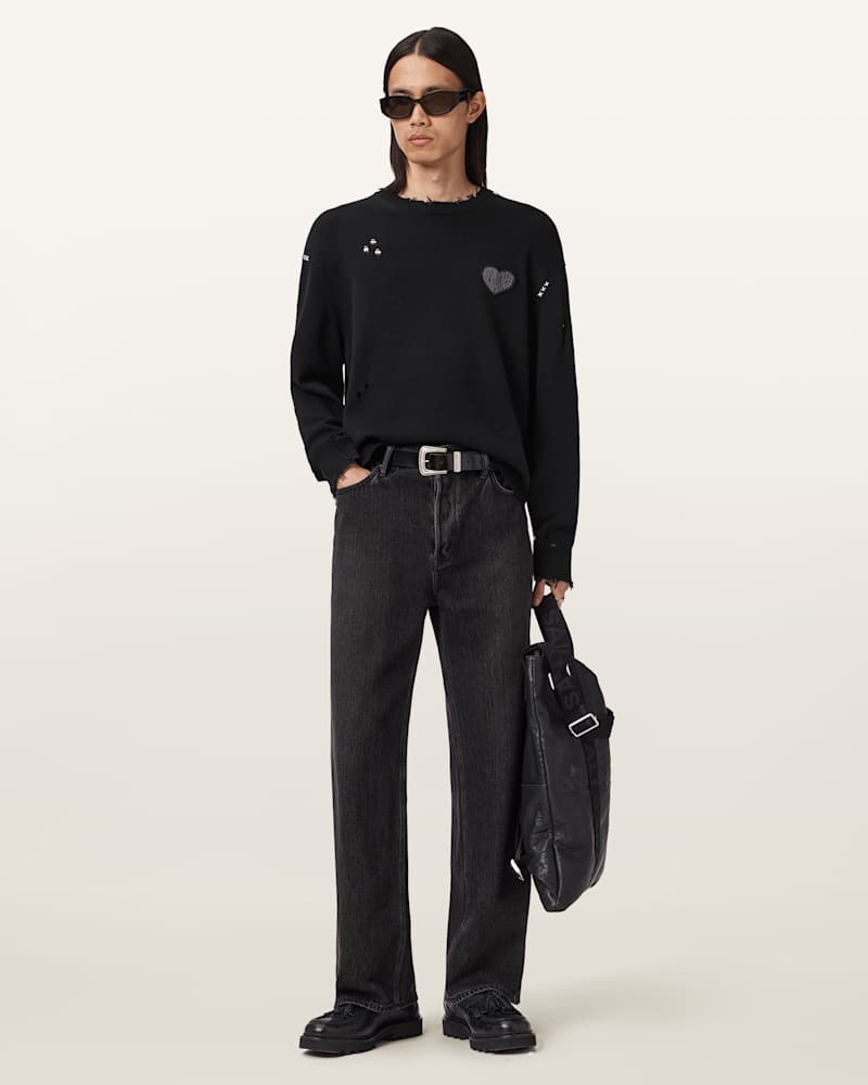 Theo Distressed Embroidered Jumper