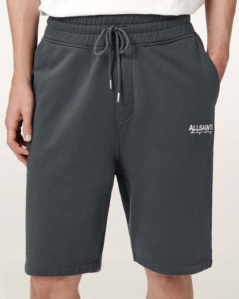 Emblem Mid Rise Cotton Sweat Shorts