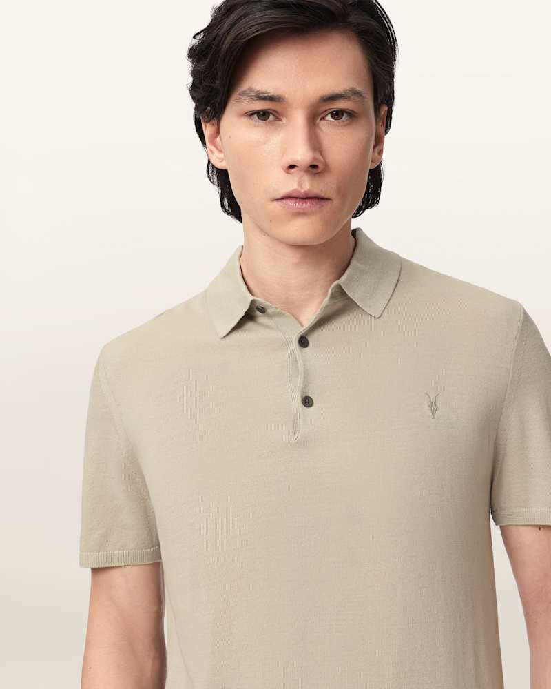 Mode Merino Short Sleeve Ramskull Polo Shirt 