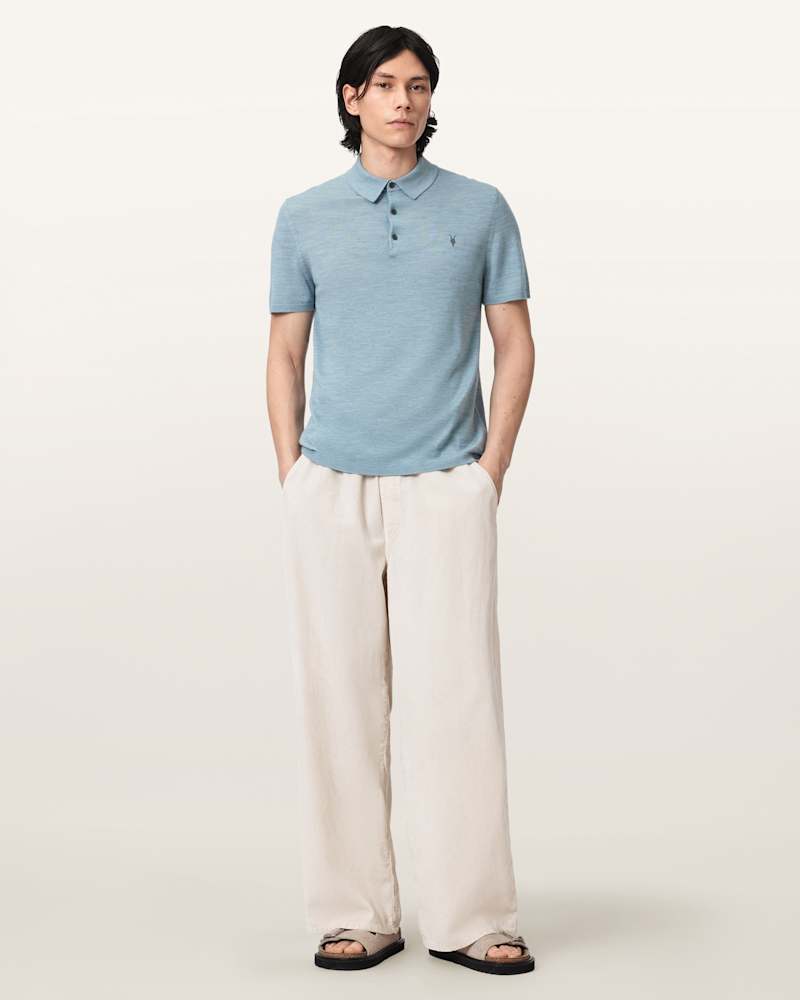 Mode Merino Short Sleeve Ramskull Polo Shirt