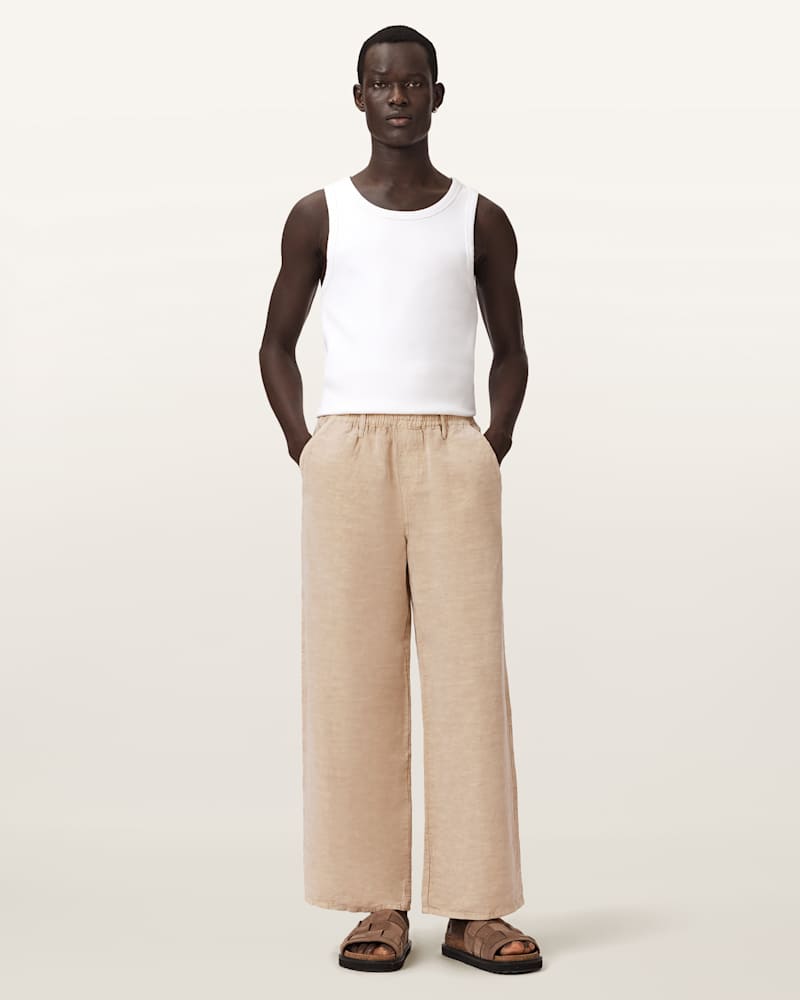 Korten Loose Fit Linen Blend Trousers