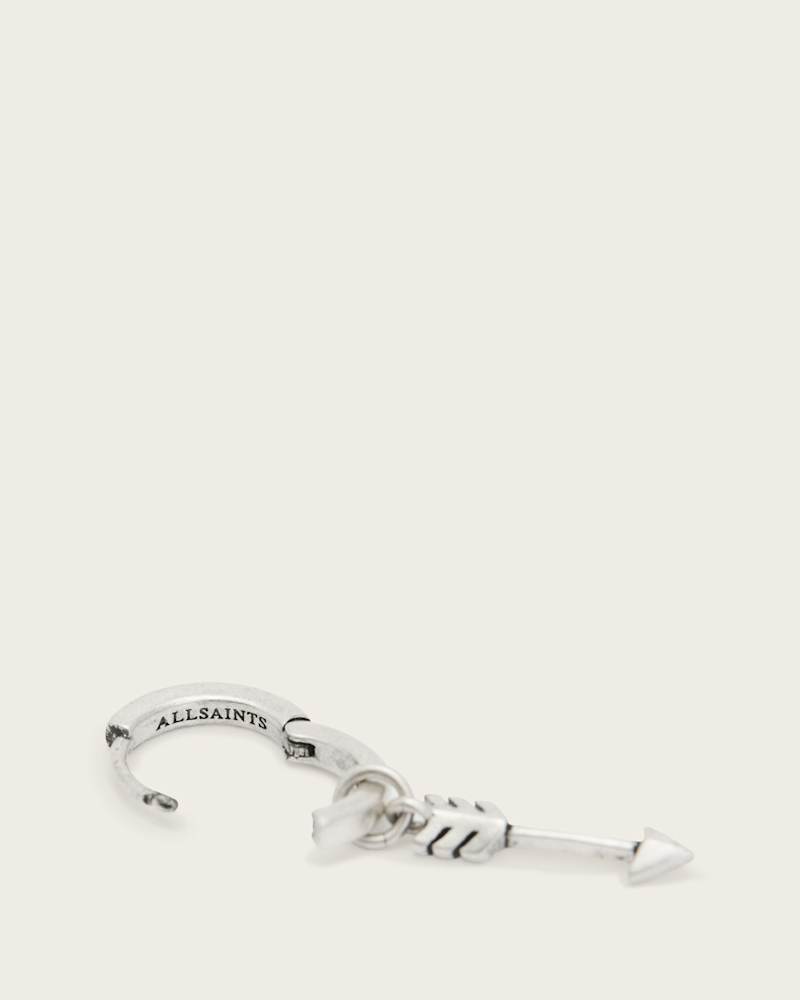 Arrow Sterling Silver Hoop Earring