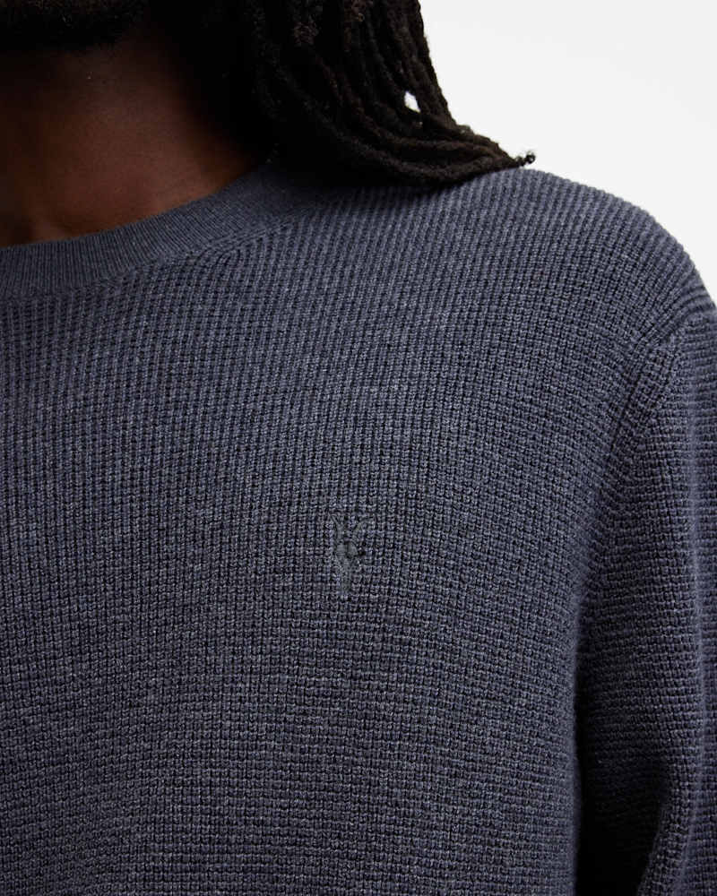 Aspen Waffle Texture Crew Neck Ramskull Jumper