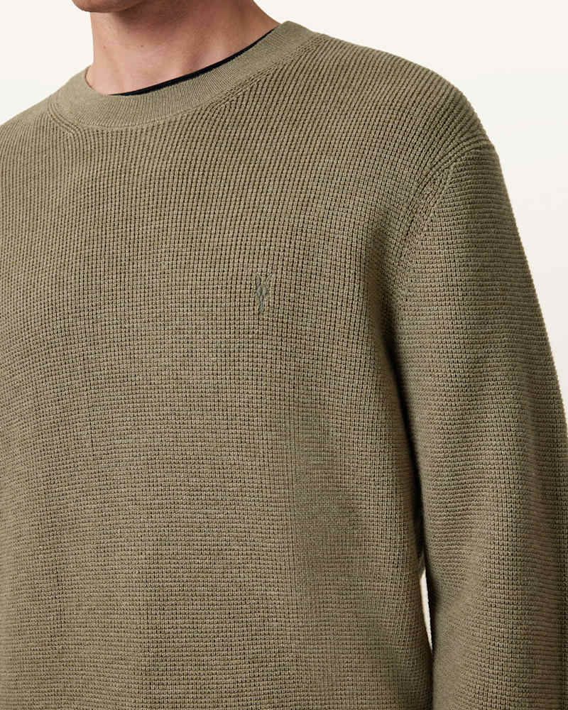 Aspen Waffle Texture Crew Neck Ramskull Jumper