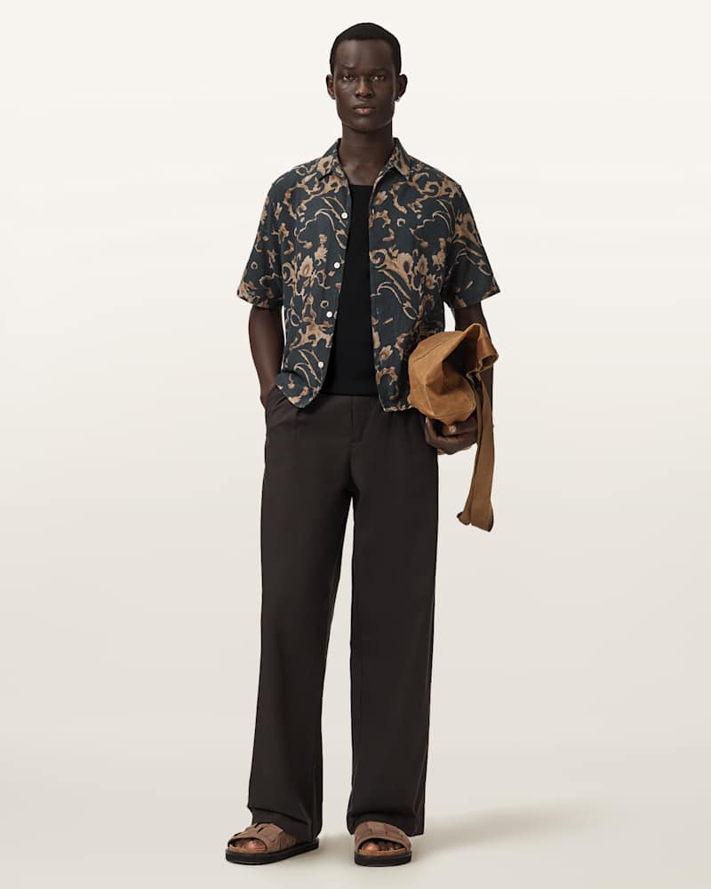 Fortune Short Sleeve Linen Blend Boxy Shirt