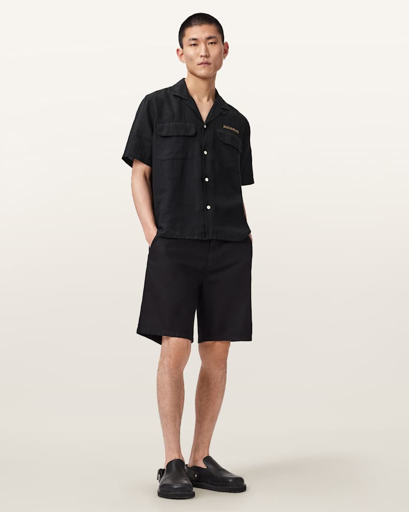 Dunloe Short Sleeve Boxy Linen Shirt