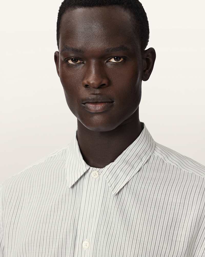 Furrow Long Sleeve Boxy Striped Shirt