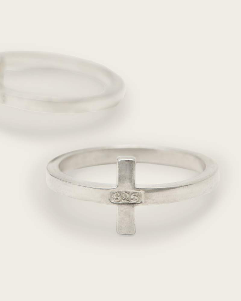 Gabe Sterling Silver Cross Rings