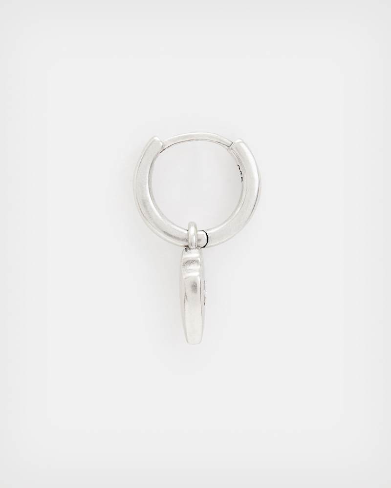 Shield Sterling Silver Hoop Earring