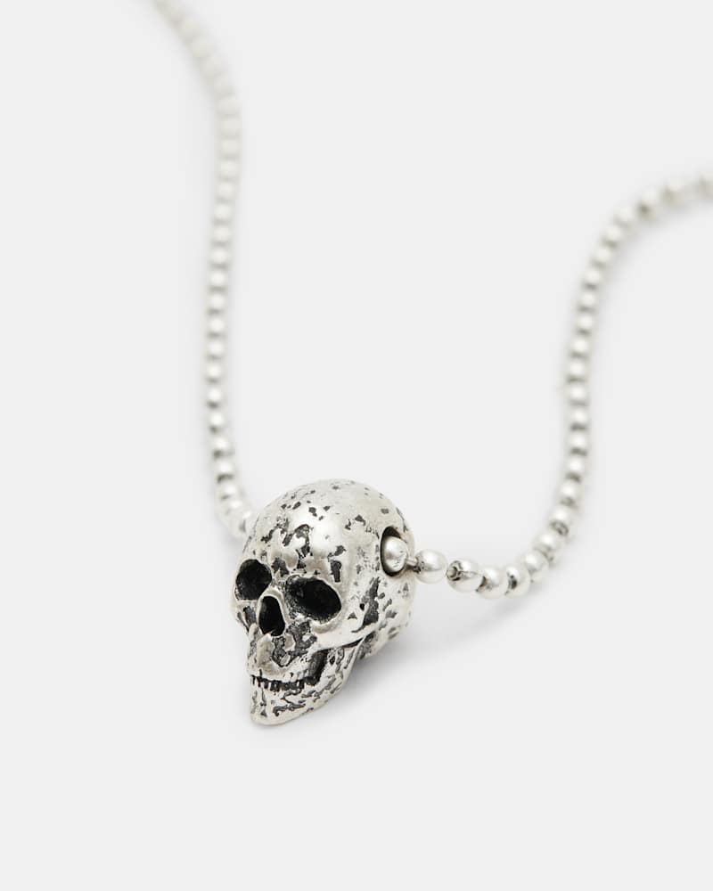 Moonskull Sterling Silver Charm Necklace