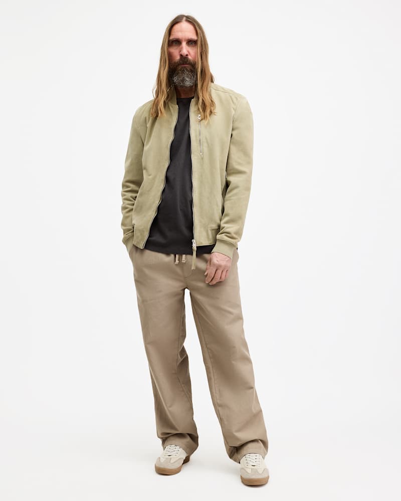 Kemble Suede Zip Up Bomber Jacket