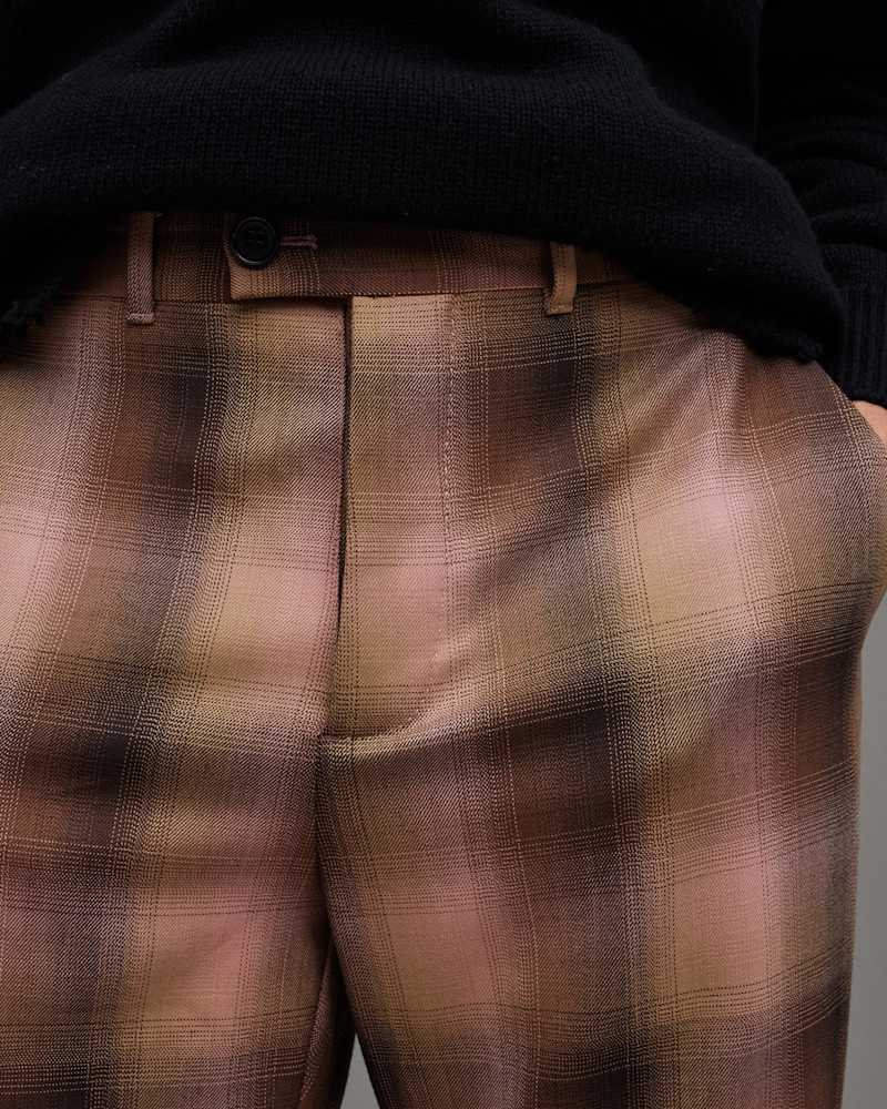 Vela Cropped Slim Checked Trousers