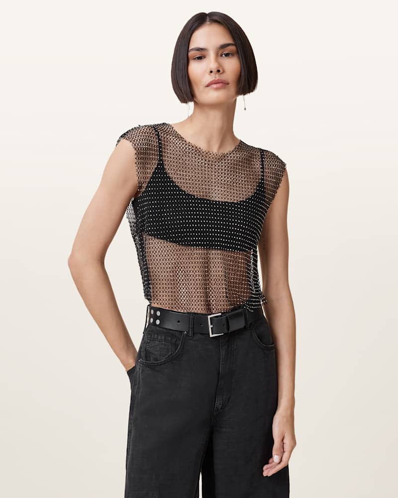 Calytrix Sparkle Fish Net Top