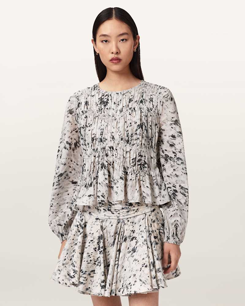 Melani Round Neck Gathered Top