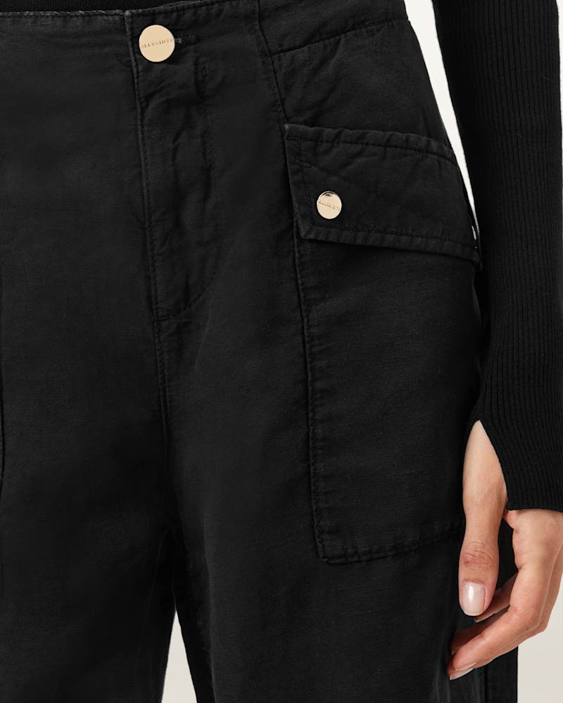 Val Cargo Linen Blend Trousers