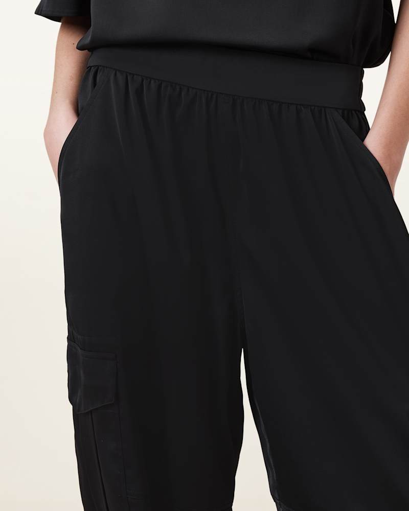 Kaye Relaxed Fit Satin Trousers