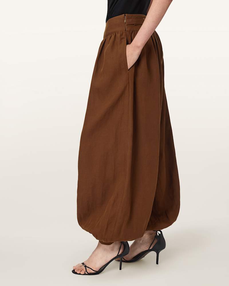 Harrie Linen Blend Baggy Fit Trousers