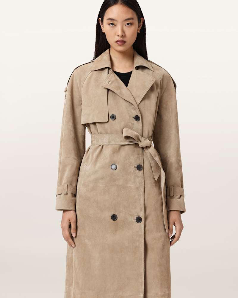 Reed Suede Trench Coat