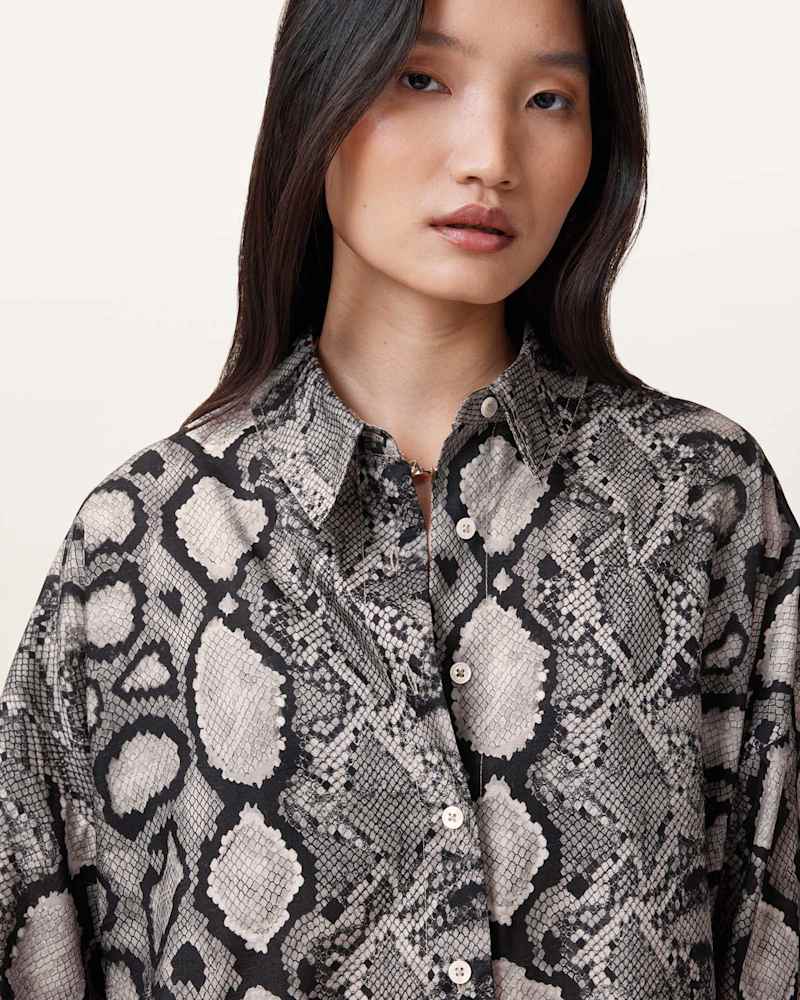 Charli Snake Print Long Sleeve Shirt