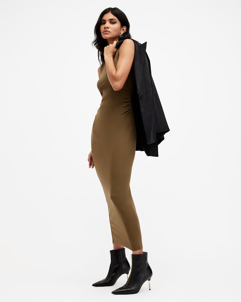 Katarina Boat Neck Bodycon Fit Maxi Dress