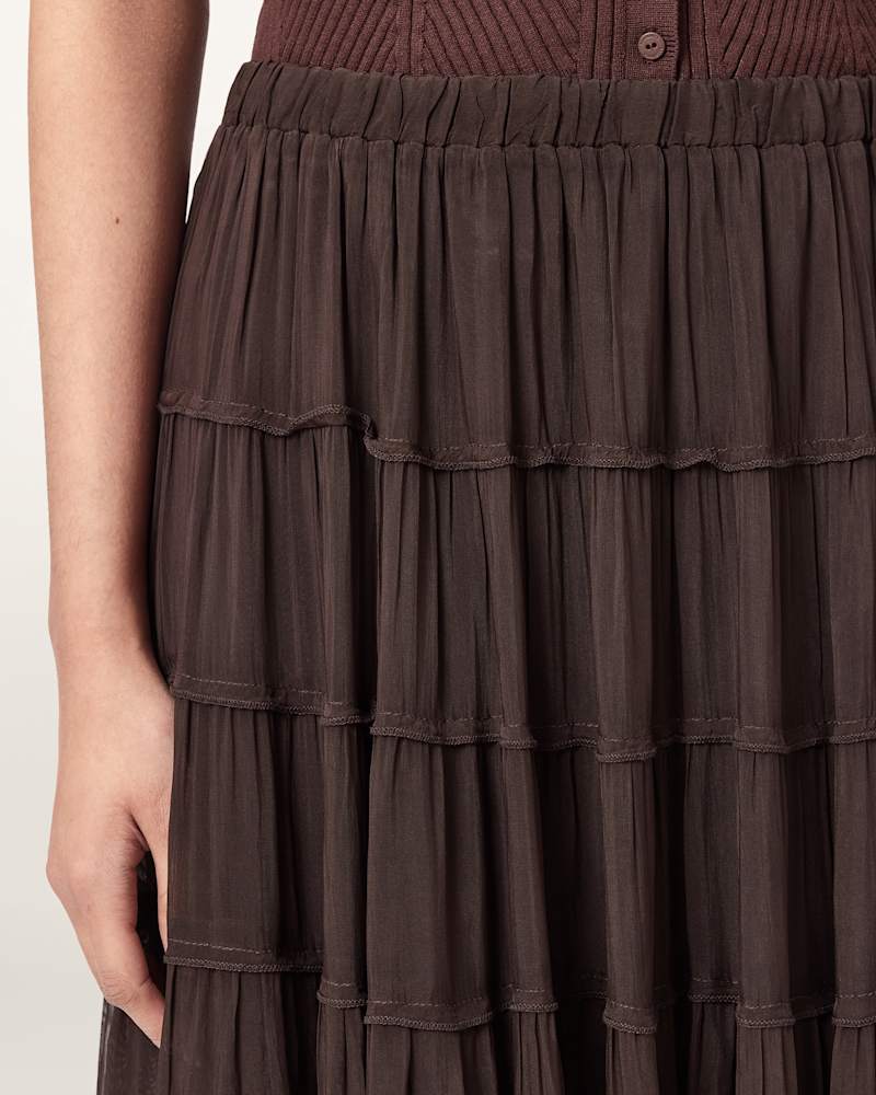 Eva Tiered Midi Skirt