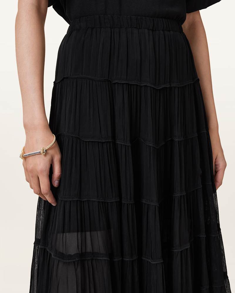 Eva Tiered Midi Skirt