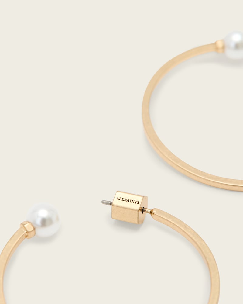 Hazel Pearl Hoop Earrings