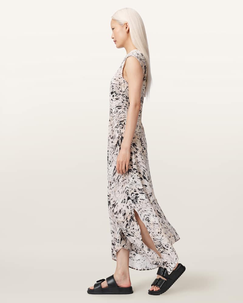 Noor Asymmetric Sleeveless Maxi Dress