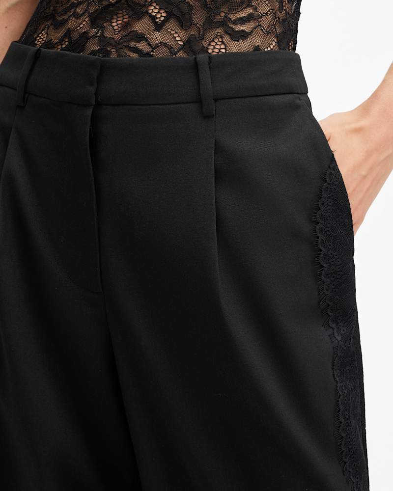 Lacey Lace Trim Trousers