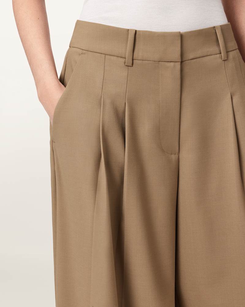 Poppy Wide Leg Pleated Trousers