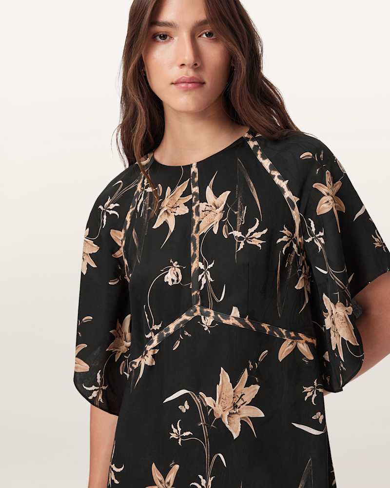 Xena Floral Print Mini Dress