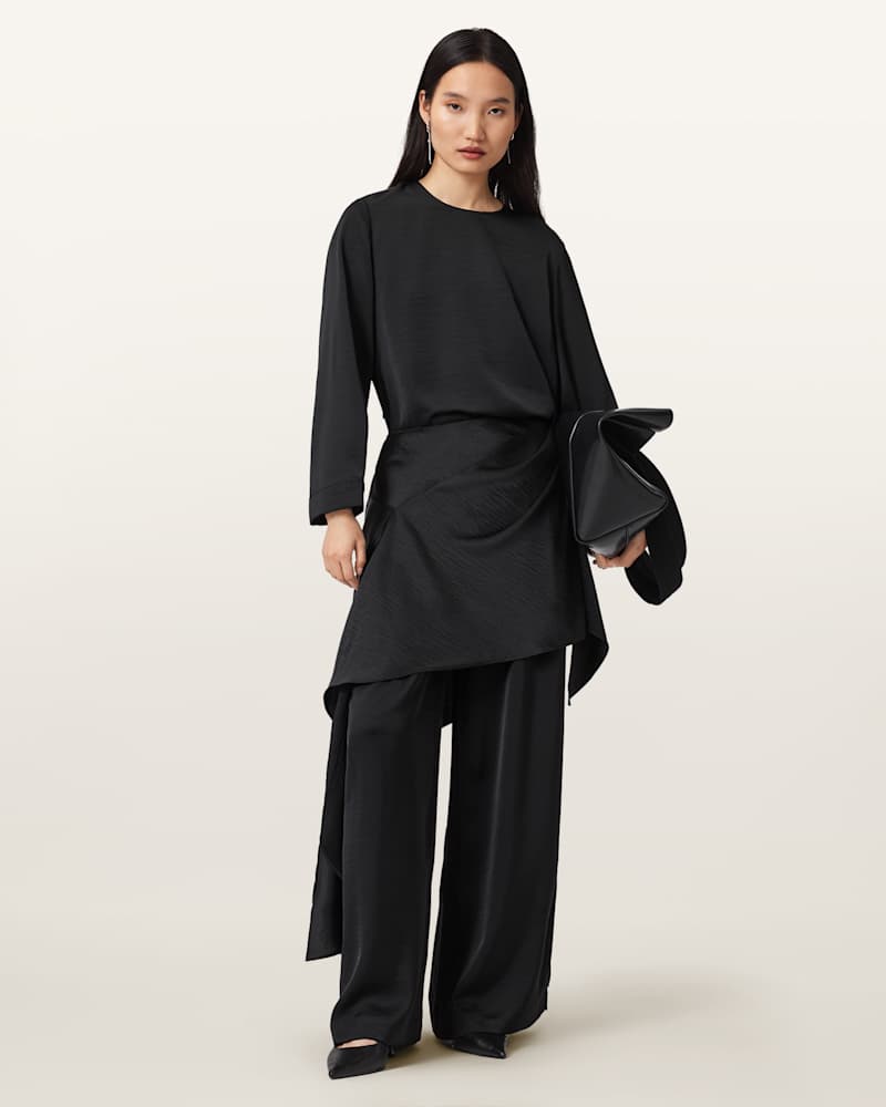 Leanne Satin Relaxed Top