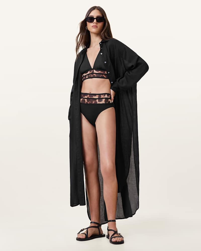 Xalia Mesh Leopard Print Bikini Top